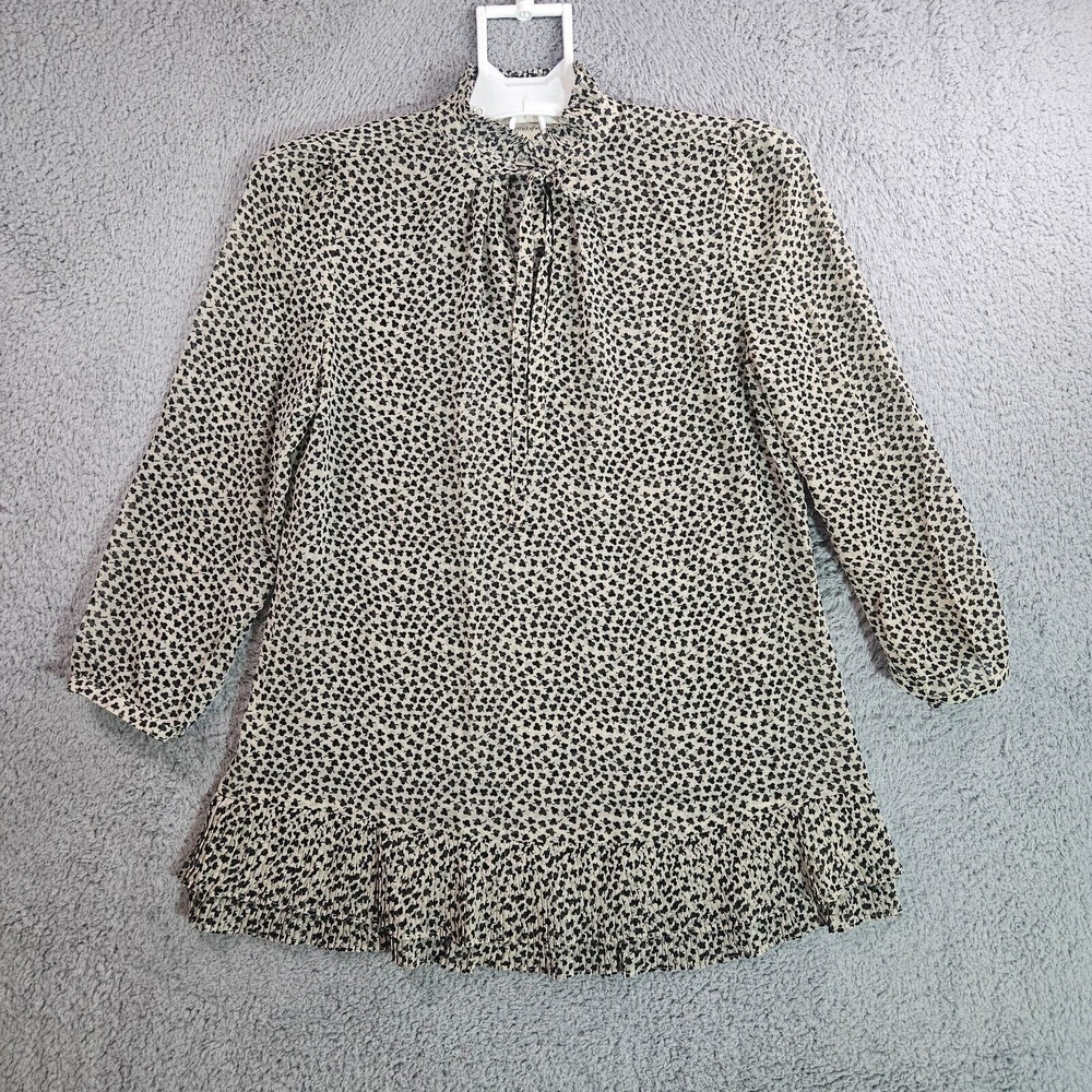 Portrait of a Girl Anthropologie‎ Top Blouse Women Size 4 Semi Sheer Clover
